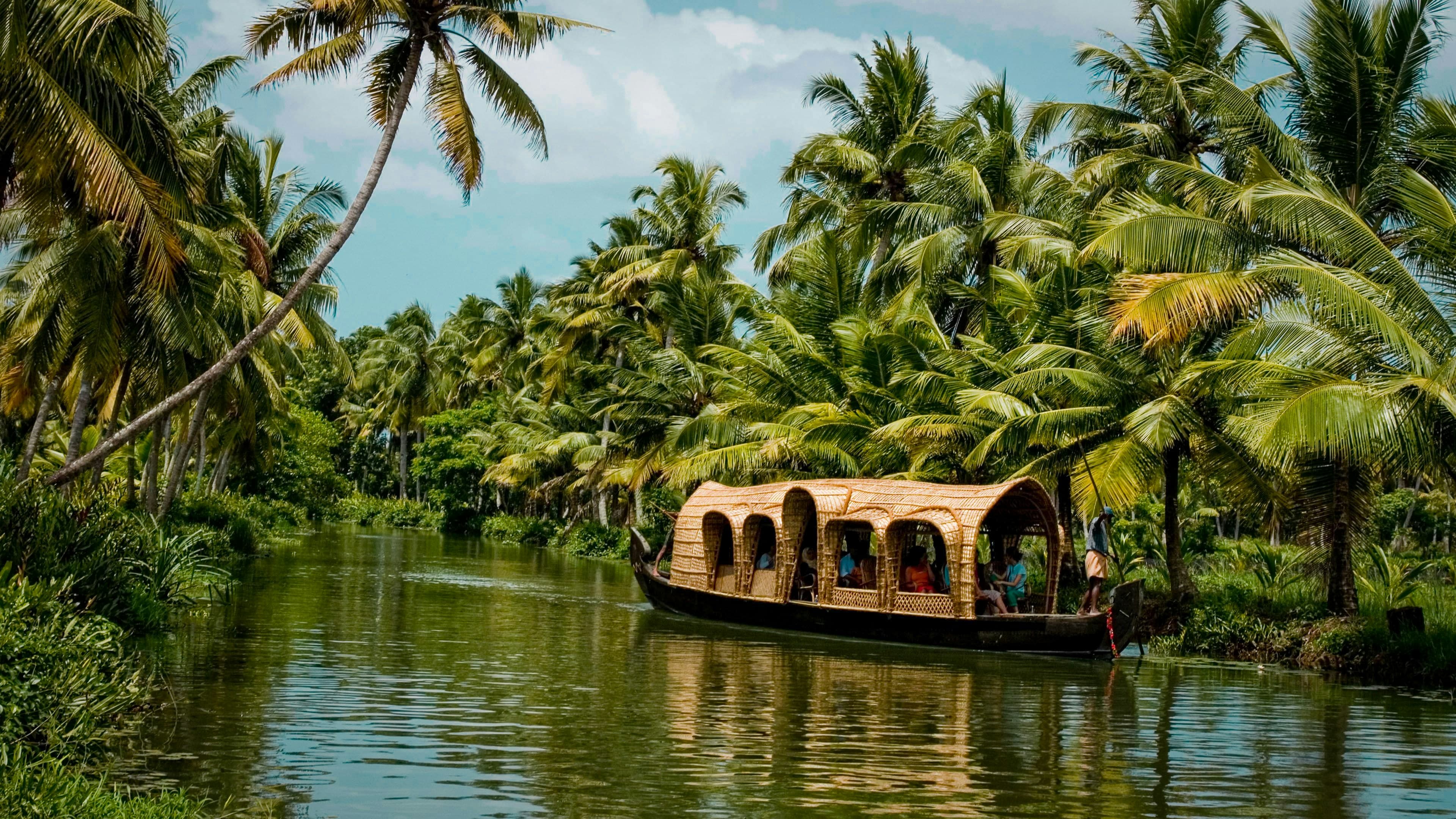 boat on river.